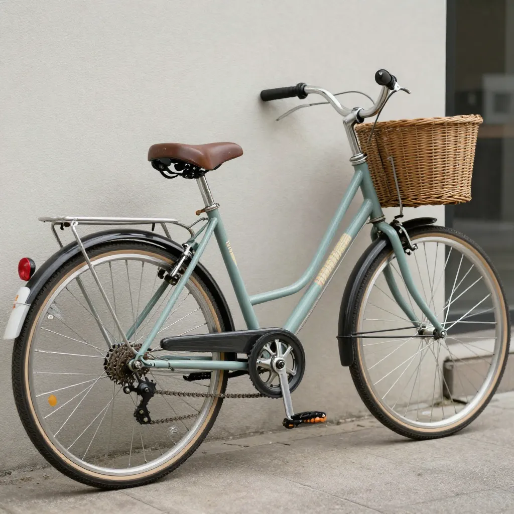 Urban bicycle in city environment